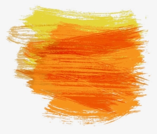 Paintbrush Watercolor Painting Pincelada - Imagem Cor Laranja Png