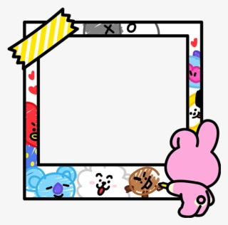 Bt21 Bts Sticker Cute Kook Love Pink - Line Camera Frame Png