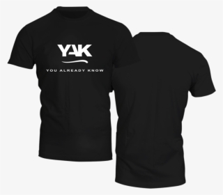 Yak Stylish Short Sleeve T Shirt 3 Black Front Back - Black Tshirt Front Back