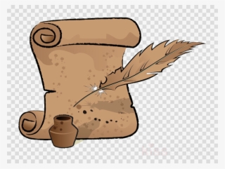 Old Scroll Clipart Paper Parchment Clip Art - Alte Schriftrolle Mit Feder