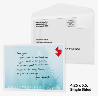 4 1/4 X 5 1/2 Flat Notecard - Envelope