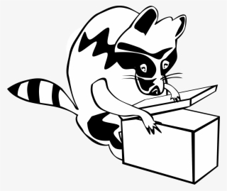This Free Icons Png Design Of Raccoon Opening Box