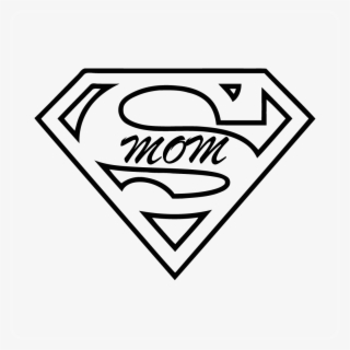 Super Mom Decal - Coloring Page Superman Logo Printable