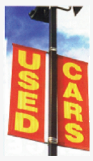3' X 8' Used Cars Vinyl Pole Banner Set - Banner