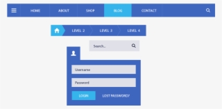 Search Box Png Clip Art Transparent Library - Website Navigation Bar Material Design