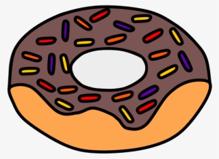 Donut, Chocolate Frosting, Rainbow Sprinkles - Doughnut