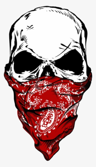 Skull With Bandana Drawing