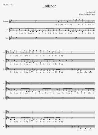 Print - Lollipop Chordettes Sheet Music