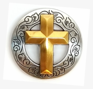 Western Silver Gold Cross - Silver