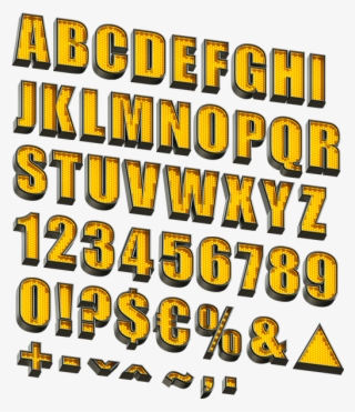 Yellowled Font Alphabet Letters - Letter