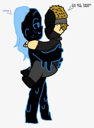 Blue Boi And Mask - Cartoon