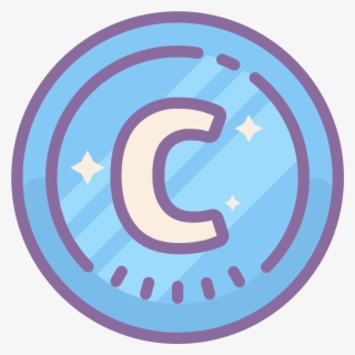 A Large Circle Surrounding The Letter C - Icon