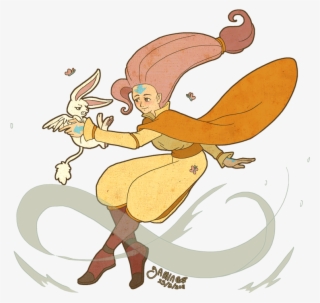 Aang, Air Nomad, Airbending, Angel Bunny, Artist - Avatar The Last Airbender Fanart Air Nomad