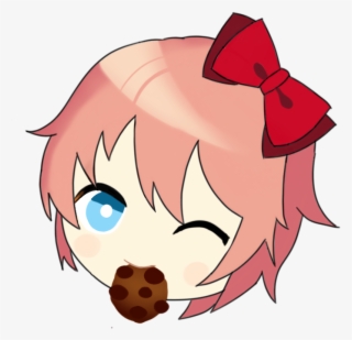 Sayori Chibi With A Cookie Ddlc Png Sayori Chibi Natsuki - Doki Doki Literature Club Chibi Sayori