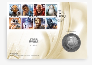 Star Wars™ C3po Silver Proof Medal Cover - Royal Mail Star Wars Stamps