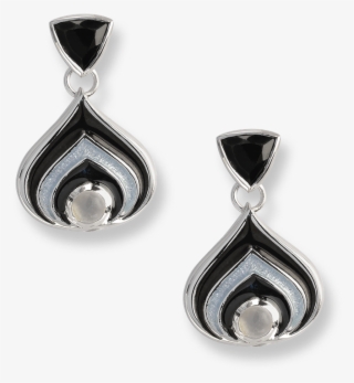 Nicole Barr Designs Sterling Silver Teardrop Stud Earrings-black - Black Teardrop Stud Earrings - Sterling Silver