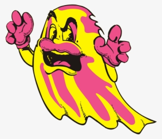 Mspac Ghost 1 - Ms Pac Man Side Art
