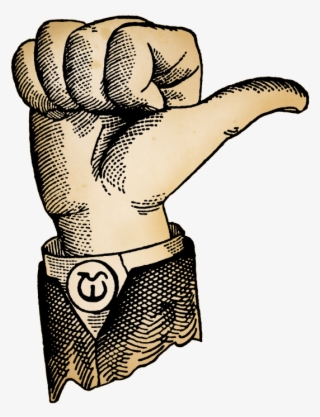 Download Tiff* File - Thumbs Up Vintage Drawing