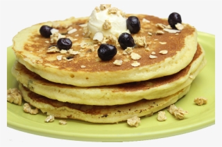 Blueberry Granola Pancakes - Pannekoek