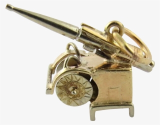 Vintage 9k Two-tone Gold Moving Cannon Charm
