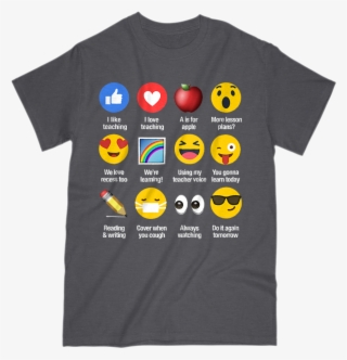 I Like Love Teaching Emoji Emoticon Sayings Graphic - T-shirt