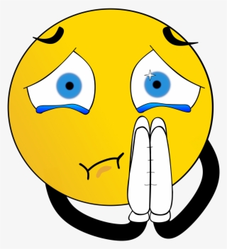 Praying Hands Smiley Christian Church - Sad Smiley