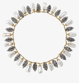 Necklace Necklace In Silver And Yellow Gold With Pearls