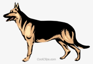 German Shepherd Royalty Free Vector Clip Art Illustration - Dog