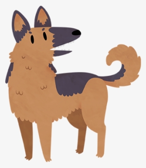 German Shepherd By Claire Stamper - German Shepherd Tumblr Png