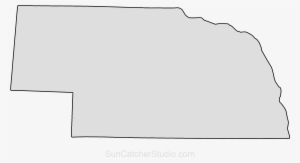 Nebraska Map Outline Shape State Stencil Clip Art Scroll - Shape Of Nebraska State