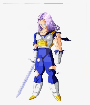 Trunks With His Sword And Long Hair - Vegeta