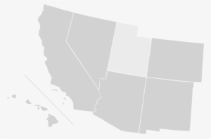 2000px Us Southwest Temples Outline Map Svg In Blank - Hawaii White Black Shower Curtain