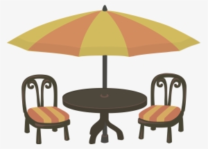 Outdoor Cafe Seating Icons Png - Garden Furniture Clipart