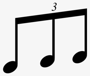 Eight Note Triplet Beam 2 - Triolet Png