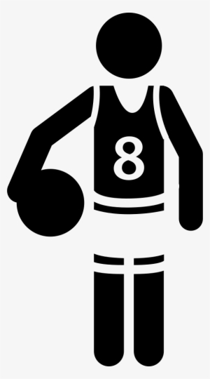 Basketball Player With The Ball Comments - Basketball Player Icon Png Black And White