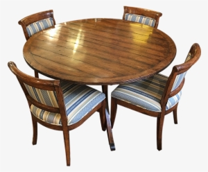 Guy Chaddock 54" Table Four Upholstered Dining Chairs - Kitchen & Dining Room Table