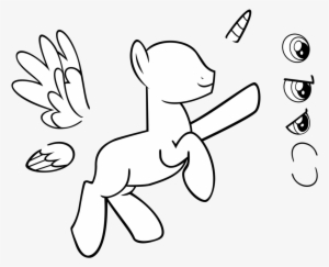 Blank Pony Doll Male By Akili Amethyst - Line Art