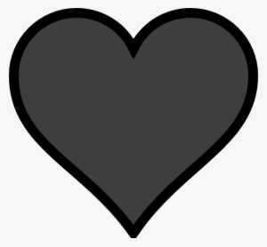 How To Set Use Grey Heart Black Outline Clipart