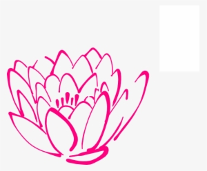 Pink Clip Art At Clker Com Vector - Lotus Png Black N White