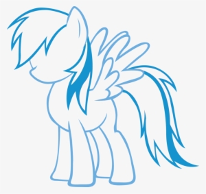 Lavender Clipart Outline - My Little Pony Rainbow Dash