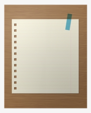 Lined Paper Of Notebook On Wooden Wall, Insert Your - Paper