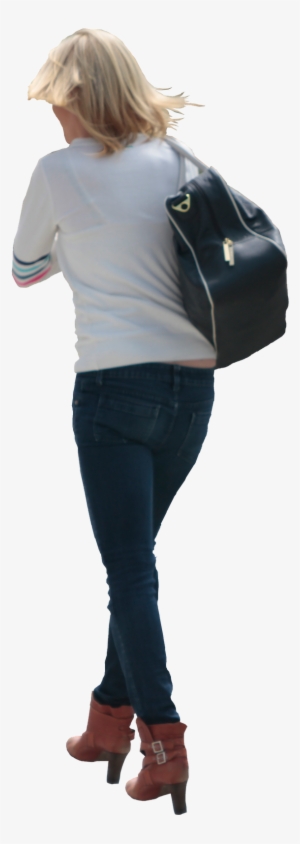 Woman Walking Back Png