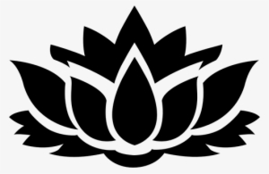 8134 Lotus Flower Outline Clip Art Free - Lotus Flower Png Black