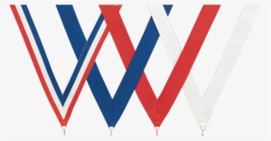 Red / White / Blue V-cut Ribbon 1 1/2" X 32"