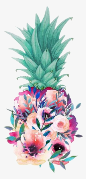 Pineapple Tropical Drawing Art Flowers - Floral Pineapple