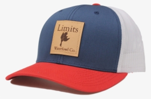 Square Patch Logo Trucker Red, White, Blue Hat Limits