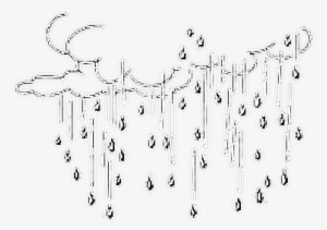Clouds Rain Filter Aesthetic Overlay Png Cloud Drawing - Simple Tumblr Nature Drawings
