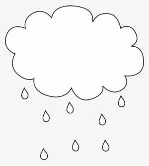 Black And White Rain Cloud Clipart - Rain Cloud Black Background
