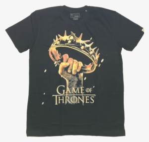 Game Of Thrones Black T-shirt By Vox Pop - Game Of Thrones Crown Logo