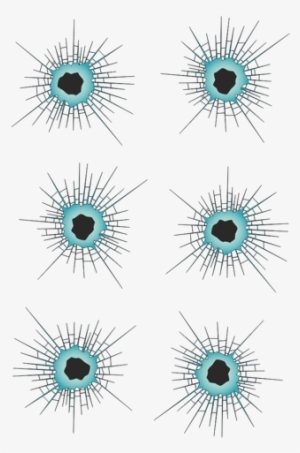 Car & Motorbike Stickers - Balazos En Cristal